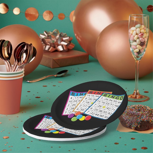 Assiettes En Carton Plaques de papier Bingo Cartes (Créateur téléchargé)