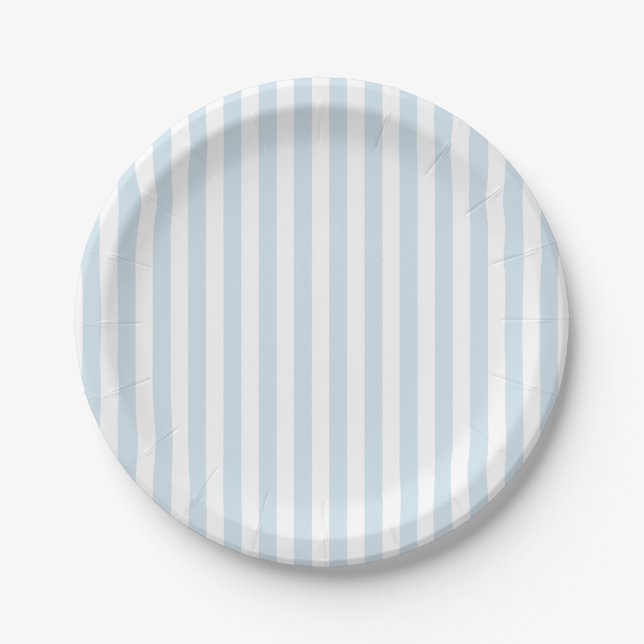 Assiettes En Carton Plaques de papier Bleu Nautique (Devant)