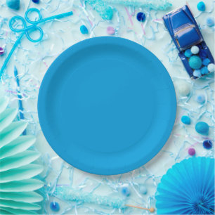 Assiettes En Carton Plaques de papier bleu uni bleu ciel