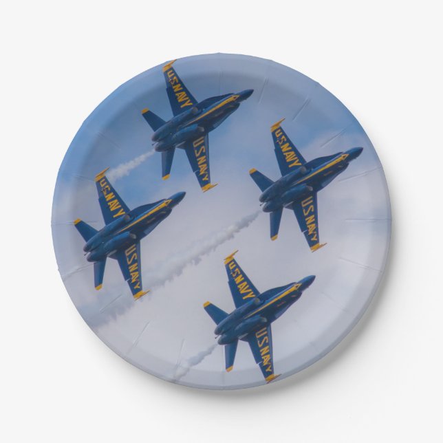 Assiettes En Carton Plaques de papier Blue Angels (Devant)