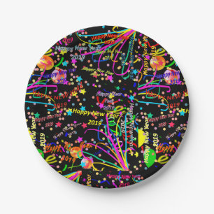Assiettes En Carton Plaques de papier, Bonne année 2019,