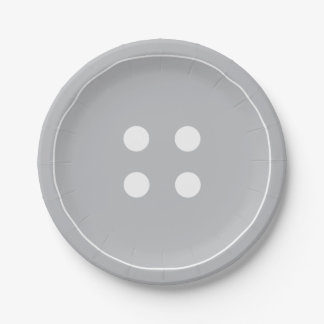 Assiettes En Carton Plaques de papier Bouton gris