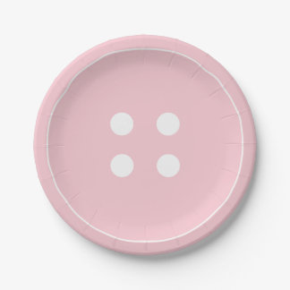 Assiettes En Carton Plaques de papier Bouton Rose