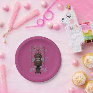 Assiettes En Carton Plaques de papier Boysenberry Fox 7" volantes