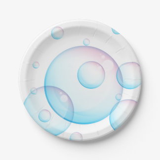 Assiettes En Carton Plaques de papier bulle, 7 pouces