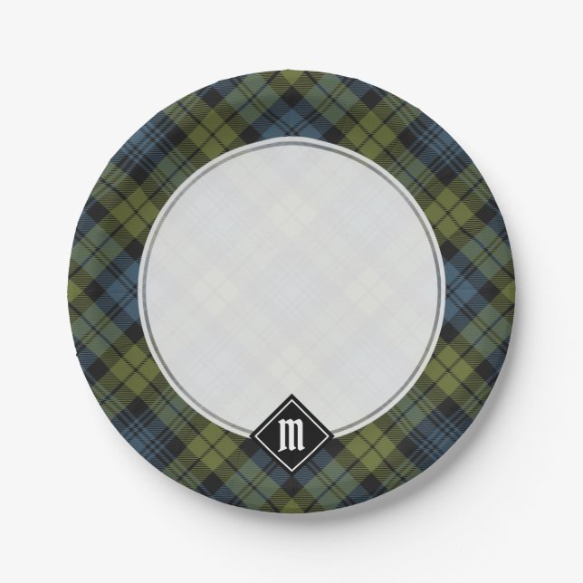 Assiettes En Carton Plaques de papier Campbell Tartan (Devant)