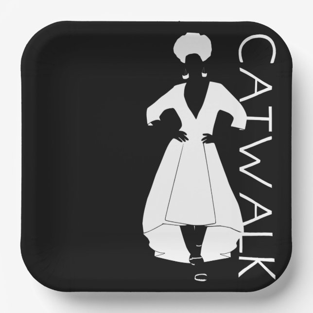 Assiettes En Carton Plaques de papier Catwalk (Recto)