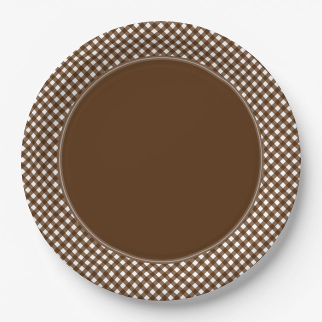 ASSIETTES EN CARTON PLAQUES DE PAPIER CHEX 14-BROWN-2 (Devant)
