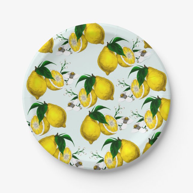 Assiettes En Carton Plaques de papier citron cuites (Devant)