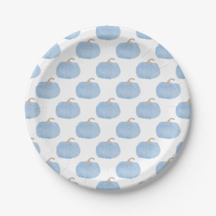 Assiettes En Carton Plaques de papier Citrouille bleu d'automne