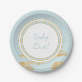 Assiettes En Carton Plaques de papier "Classic Gold/Blue"