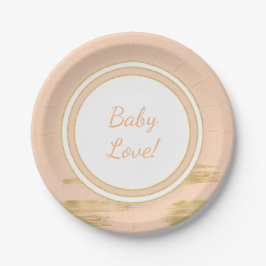 Assiettes En Carton Plaques de papier "Classic Gold/Pink"