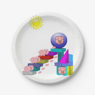 Assiettes En Carton Plaques de papier Cochons