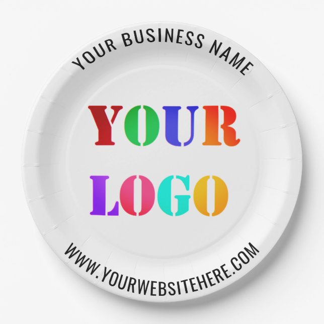 Assiettes En Carton Plaques de papier commercial promotionnelles perso (Devant)