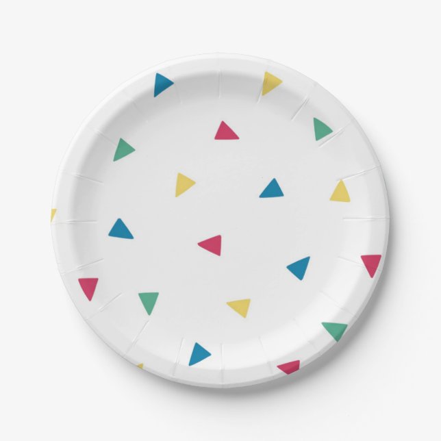 Assiettes En Carton Plaques de papier Confetti (Devant)