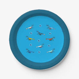 Assiettes En Carton Plaques de papier crevettes