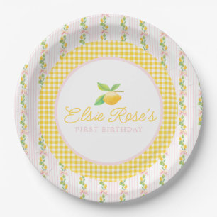 Assiettes En Carton Plaques de papier d'anniversaire Lemonade