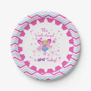 Assiettes En Carton Plaques de papier d'anniversaire Little Angel 1er