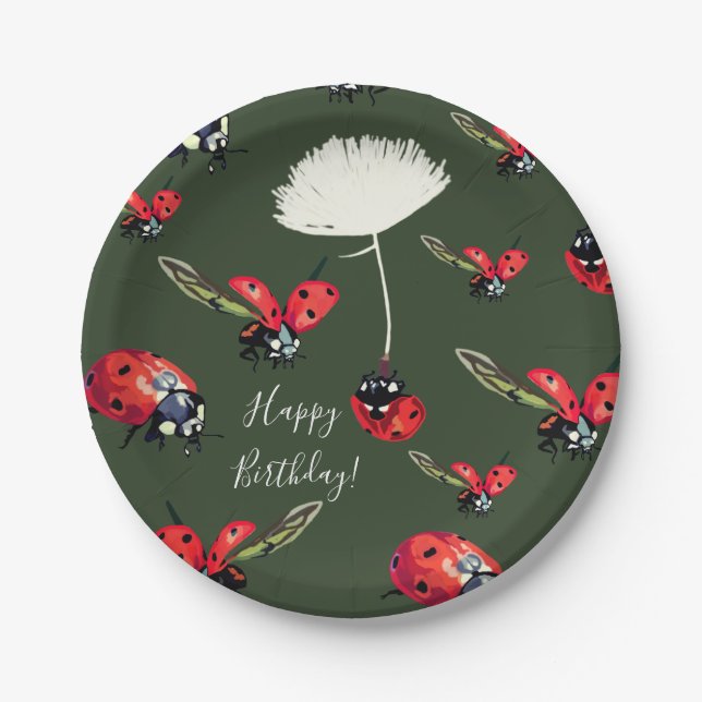 Assiettes En Carton Plaques de papier d'anniversaire personnalisées (Devant)