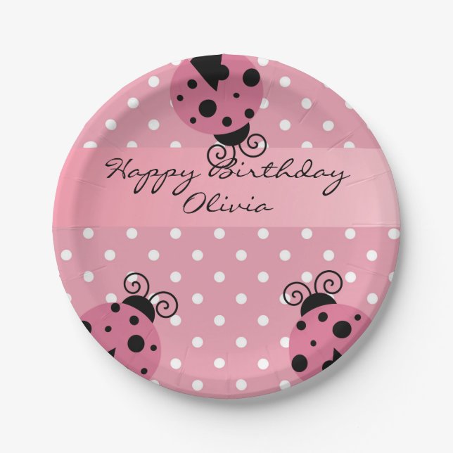 Assiettes En Carton Plaques de papier d'anniversaire personnalisées en (Devant)