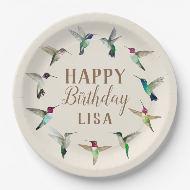 Assiettes En Carton Plaques de papier d'anniversaire sur mesure (Devant)