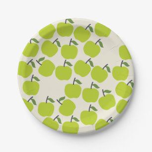 Assiettes En Carton Plaques de papier d'Apple vert