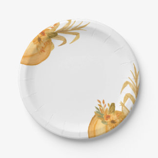 Assiettes En Carton Plaques de papier d'automne Citrouille simples