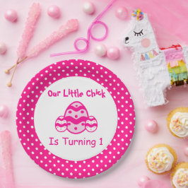 Assiettes En Carton Plaques de papier de 1er anniversaire Little Chick