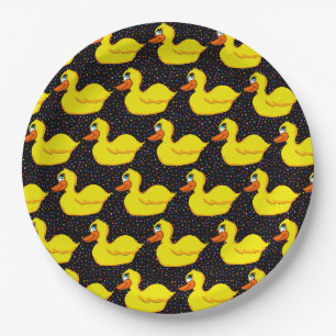 Assiettes En Carton Plaques de papier de canard jaune