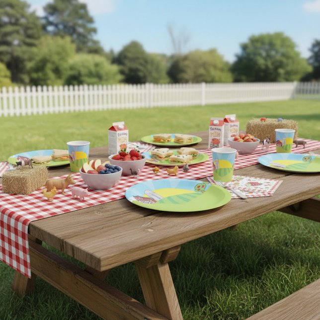 Assiettes En Carton Plaques de papier de ferme (Créateur téléchargé)