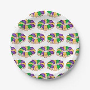 Assiettes En Carton Plaques de papier de gâteau Mardi Gras King