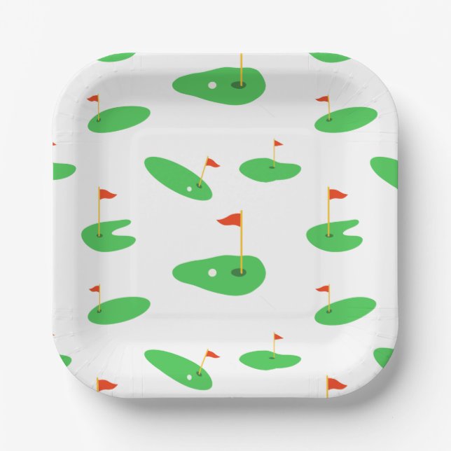Assiettes En Carton Plaques de papier de golf (Recto)