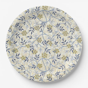 Assiettes En Carton Plaques de papier de jasmin bleu