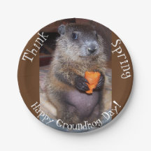 Plaques de papier de jour de marmotte