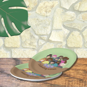 Assiettes En Carton Plaques de papier de jour internationales pour fem