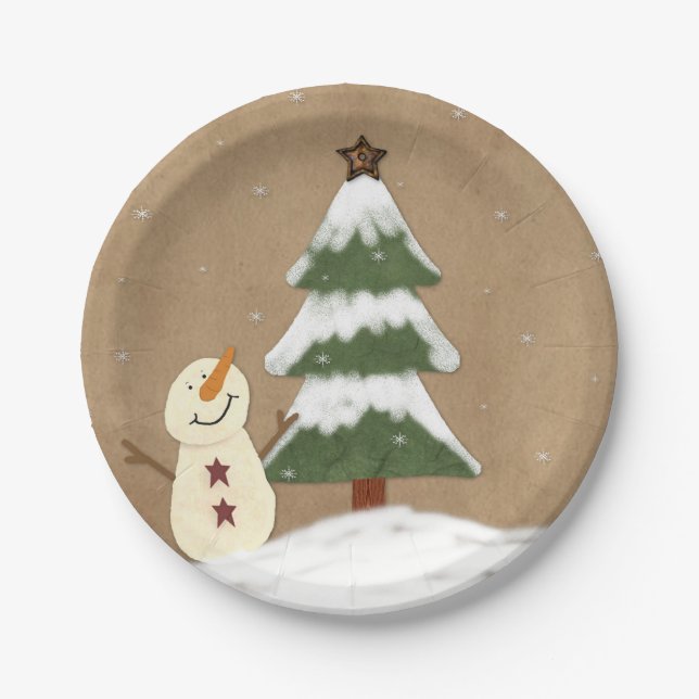Assiettes En Carton Plaques de papier de l'arbre de Noël (Devant)
