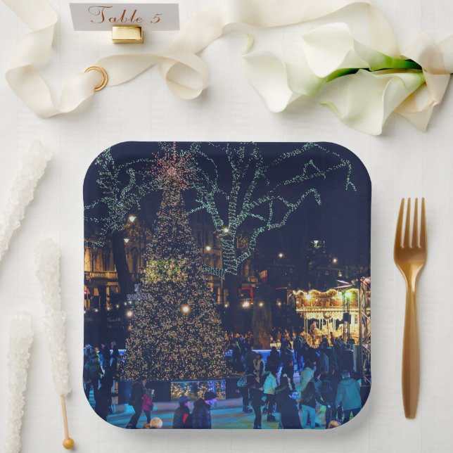 Assiettes En Carton Plaques de papier de Noël (Mariage)