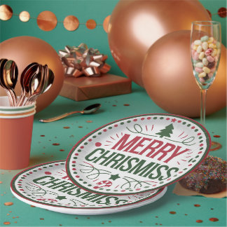 Assiettes En Carton Plaques de papier de Noël