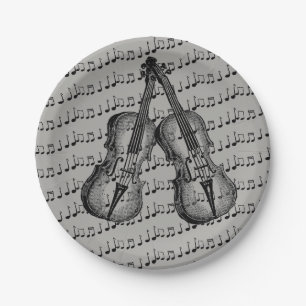 Assiettes En Carton Plaques de papier de notes musicales