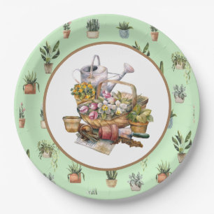 Assiettes En Carton Plaques de papier de partie de jardin