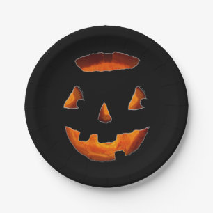 Assiettes En Carton Plaques de papier de partie d'Halloween