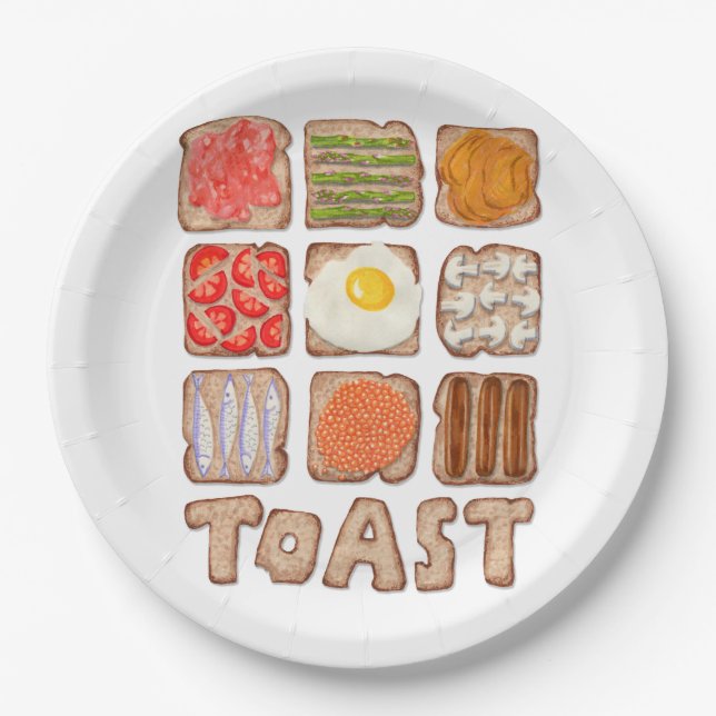 Assiettes En Carton Plaques de papier de petit-déjeuner (Devant)