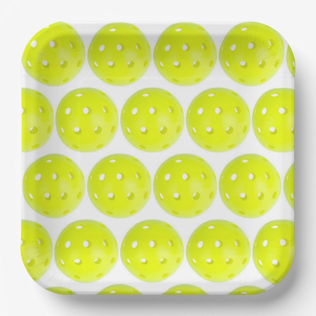 Assiettes En Carton Plaques de papier de Pickleball (Recto)