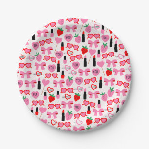 Assiettes En Carton Plaques de papier de vaches roses mures