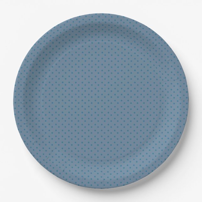 Assiettes En Carton Plaques de papier design bleu ardoise (Devant)