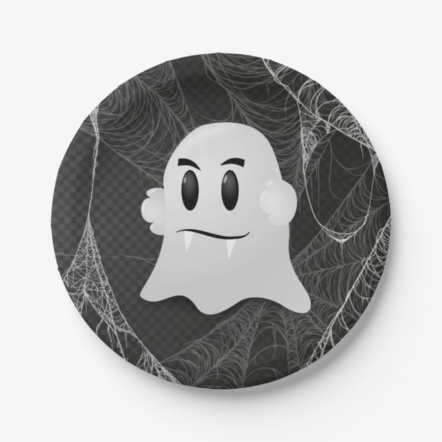 Assiettes En Carton Plaques de papier d'Halloween (Devant)