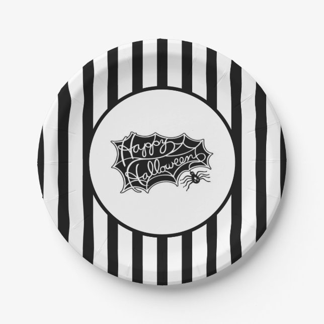 Assiettes En Carton Plaques de papier d'Halloween (Devant)