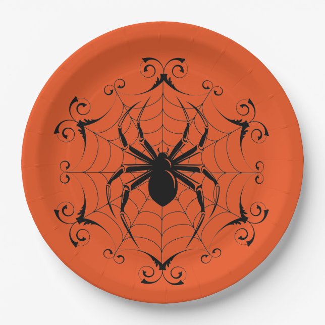 Assiettes En Carton Plaques de papier d'Halloween (Devant)