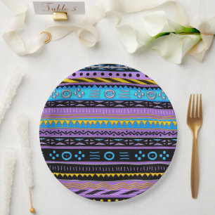 Assiettes En Carton Plaques de papier d'impression Shango Modern Afric