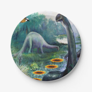 Assiettes En Carton Plaques de papier Dinosaures